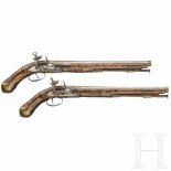 A pair of Miquelet pistols by Caltrani in Gardone Val Trompia, 1st half of the 18th centurySmooth