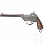 A M 1869 Werder pistolKal. 11,5x35 R Werder, Nr. 2402, nummerngleich. Blanker Lauf. Abnahme "GF" und