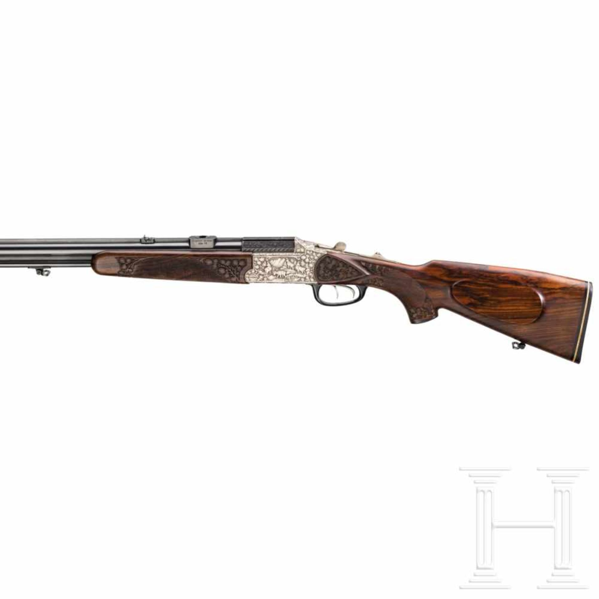 A Blaser rifle-shotgunKal. 6,5x57 R / 16/70, dt. Beschuss. Lauflänge 60,5 cm, Läufe blank. Blaser - Bild 2 aus 4