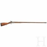 A French flintlock shotgun with chiselled decorations, circa 1740Smooth bore in cal. 15 mm. Silver