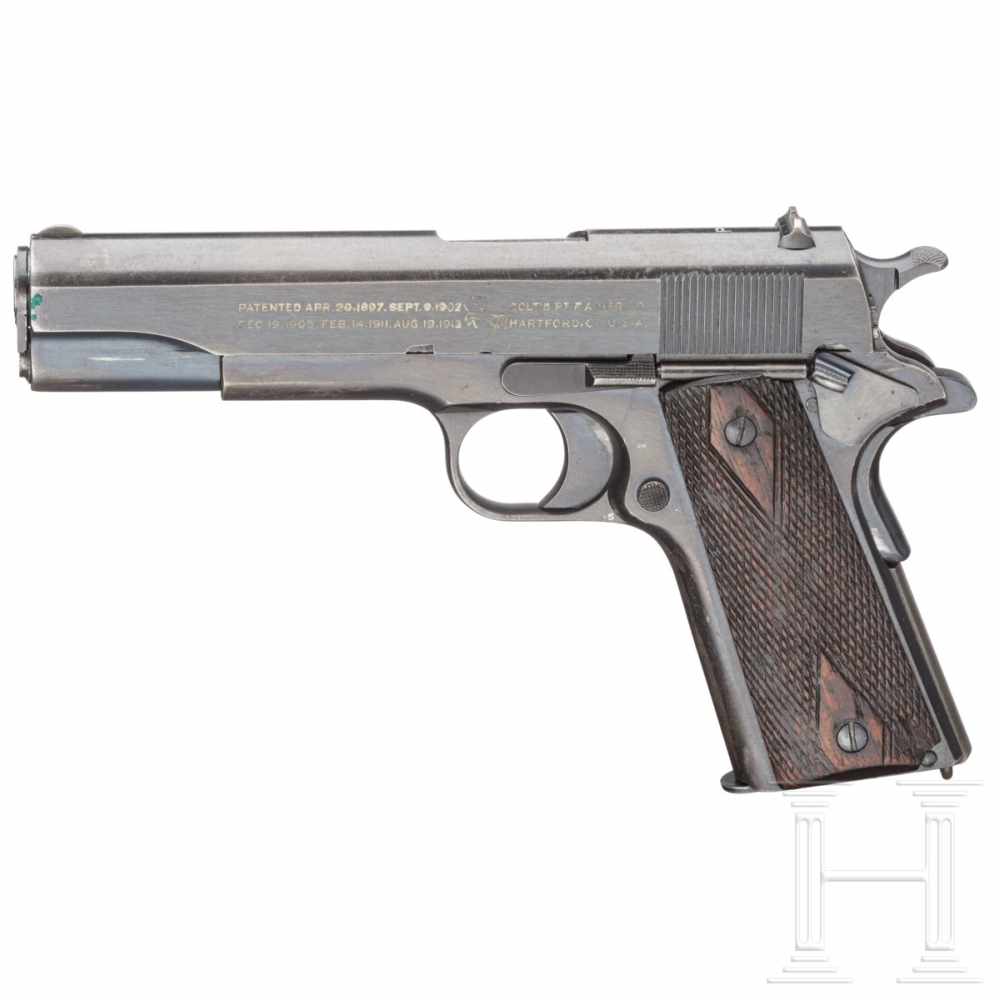 A Colt M 1911 A 1 with holster and accesoriesKal. .45 ACP, Nr. 540326, blanker Lauf. Siebenschüssig.