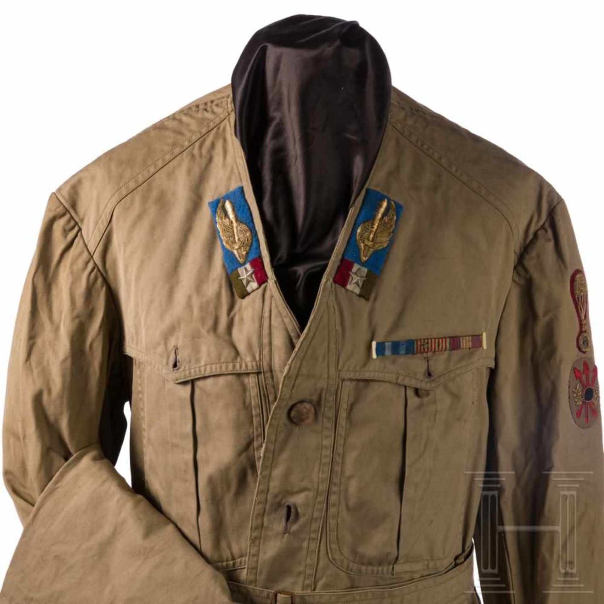 A summer uniform for a training officer of the paratroopers in World War IIUniform tunic made of - Bild 3 aus 6