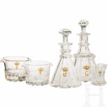 Prince Carl of Prussia (1801 - 1883)- two large carafes, two ice cube trays and a glass from a