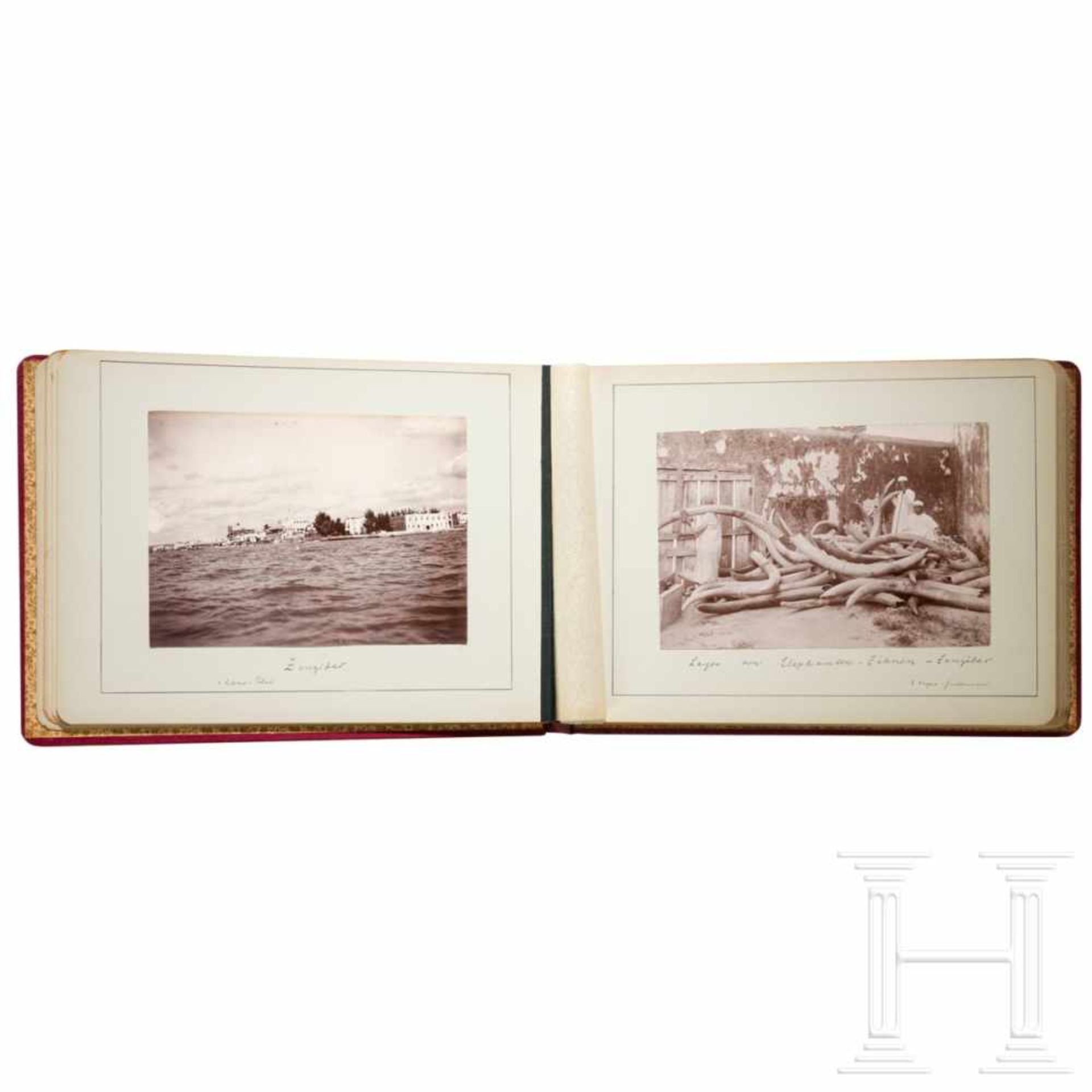 A photo album of deck officer Jeske, S.M.S. CONDOR - a journey to German East Africa 1898 - - Bild 2 aus 5