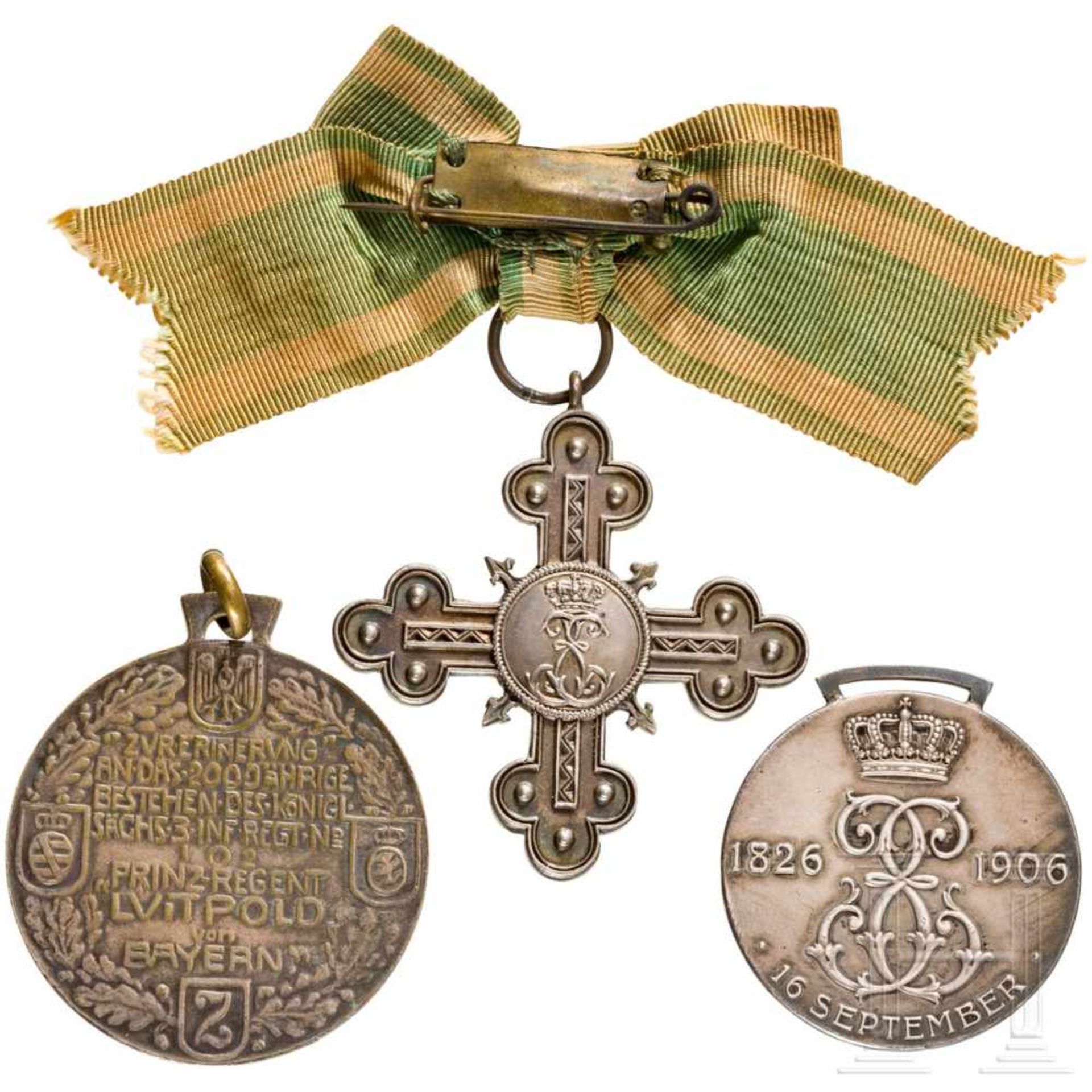 Duchy of Saxony-Altenburg - three awardsHerzog Ernst-Medaille in Silber, Bildnis des Herzogs Ernst - Bild 2 aus 4