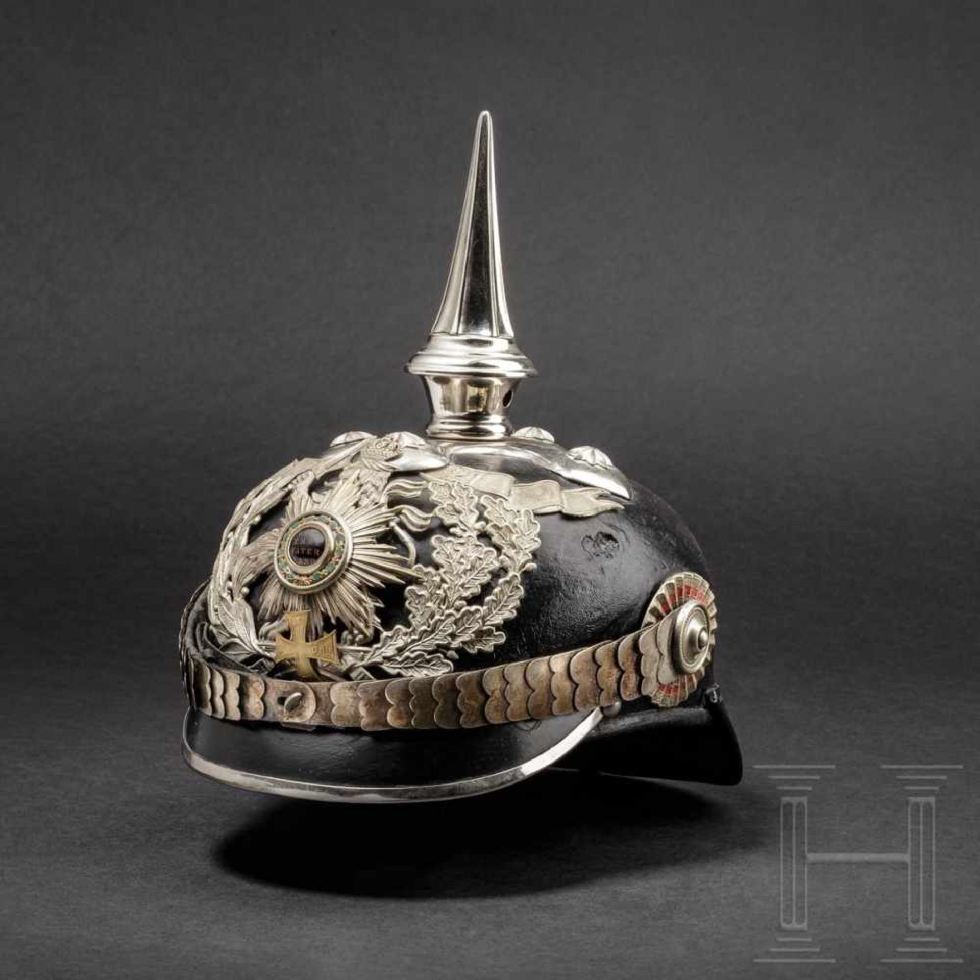 A helmet for officers of the Life Guard Infantry Regiment (1. Großherzogliches) no. 115Black