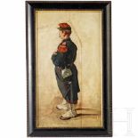 Prof. Louis Braun (1836 - 1916) - a study of a French soldier, around 1870Öl auf Leinwand, in altem,