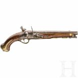 A cavalry pistol M 1789Runder und glatter Lauf im Kaliber 17,2 mm. Über der Kammer die gekreuzten