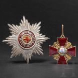 A Russian order set of St. Anna – a cross 1st Ccass with breast star and sash, 2nd half of the