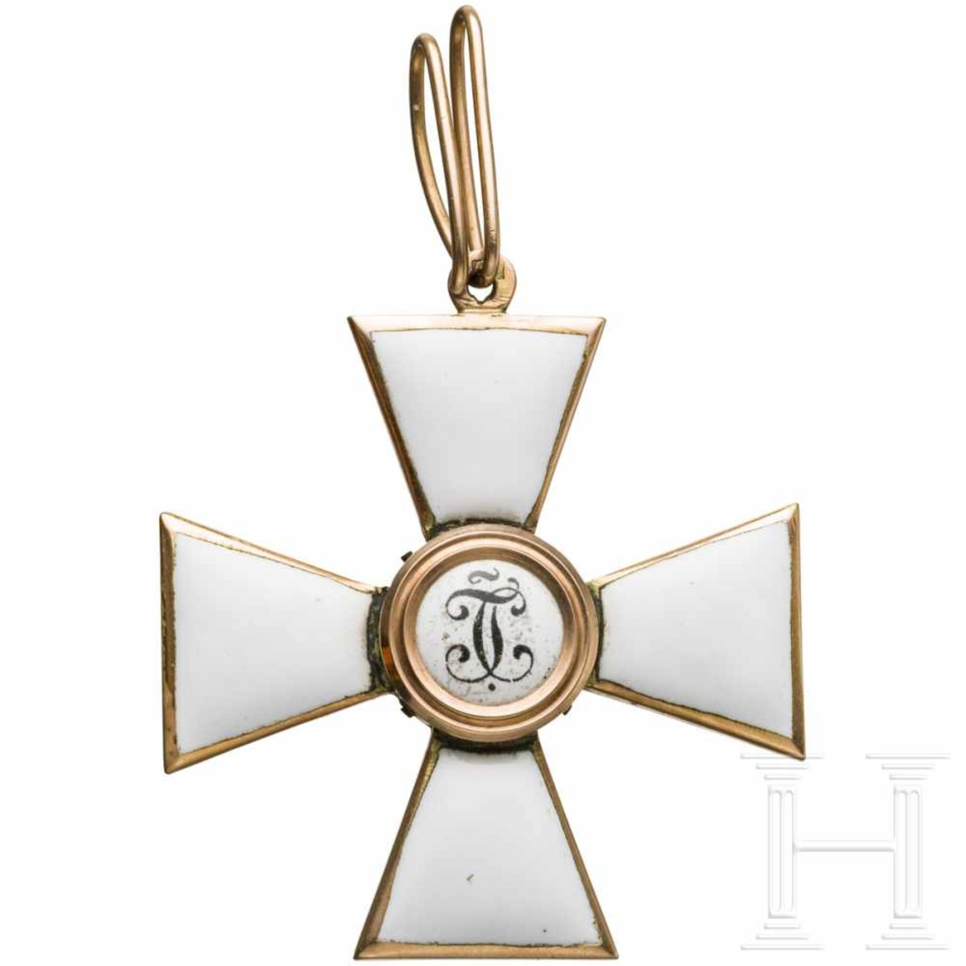 A Russian Order of St. George – a cross 4th class, circa 1915Gold, enamelled. The mark of fineness - Bild 3 aus 5