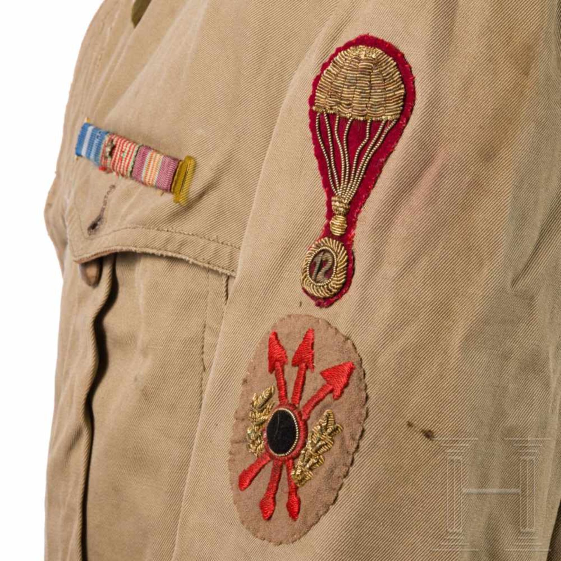 A summer uniform for a training officer of the paratroopers in World War IIUniform tunic made of - Bild 4 aus 6