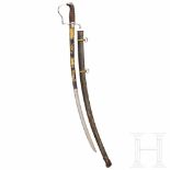 A sabre as a price for a marksman, Frankfurt, ca. 1820Leicht gekrümmte Klinge, die obere Hälfte