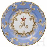 A plate from the palace service of Tsar Alexander III (1881 – 1894)Farbiges, glasiertes Porzellan,