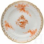 Kaiser Wilhelm II - a Neuozier KPM plate from the royal table serviceWeißes, glasiertes Porzellan