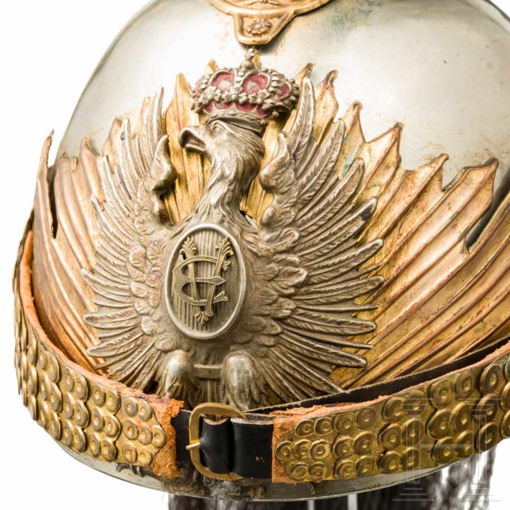 A model 1900 helmet for members of the Royal Lifeguard of the Corazzieri, 1900 – 1946Body of - Image 8 of 8