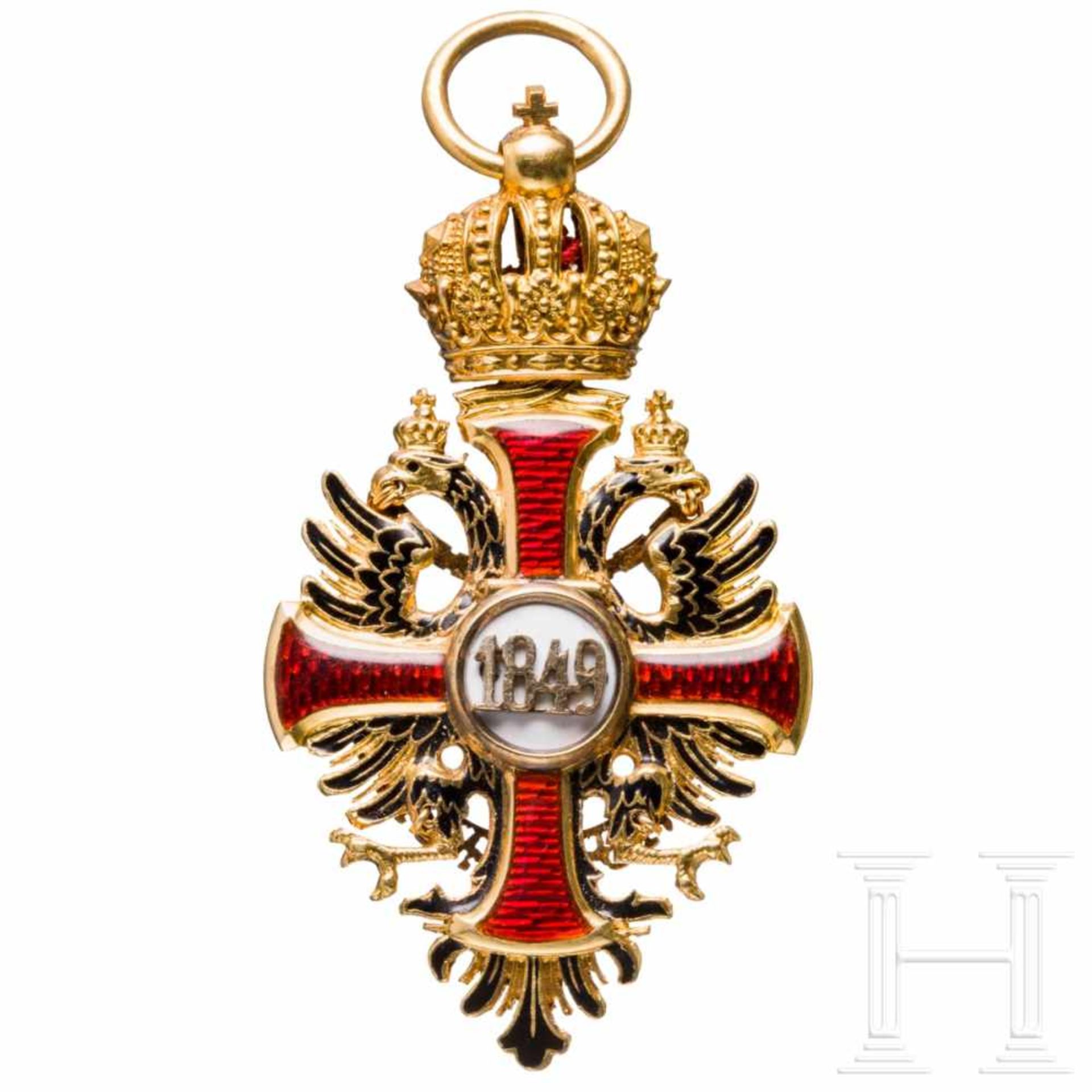 An Order of Franz JosephIn Gold gefertigtes Ritterkreuz des Herstellers Vincenz Mayer‘s Söhne ( - Bild 2 aus 3