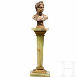 Empress Elisabeth – a small, noble bronze bust of SisiMassive Bronze. Vollplastisches Portrait der