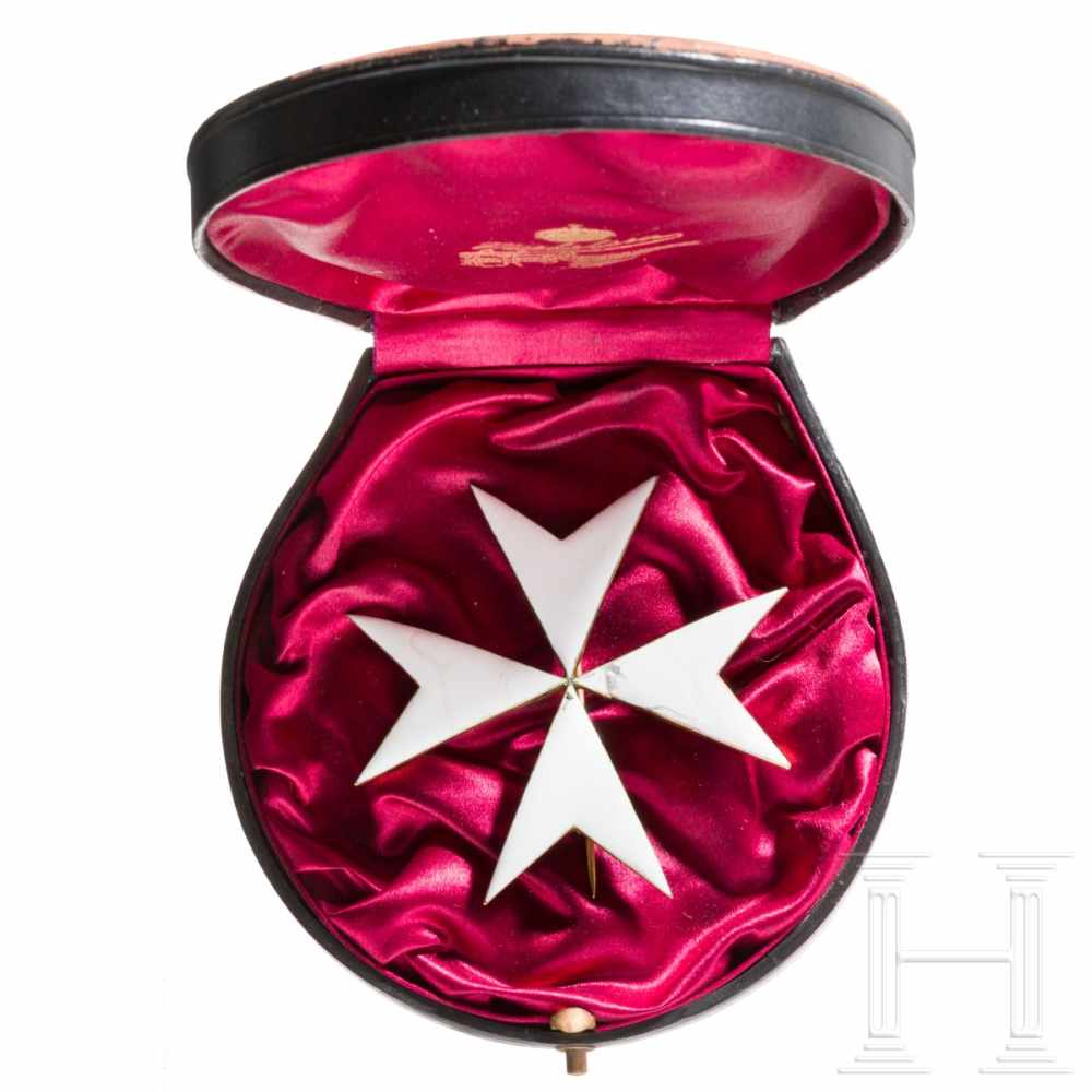 A Russian Sovereign Military Order of Malta, a set with breast star, large neck cross and small - Bild 2 aus 6