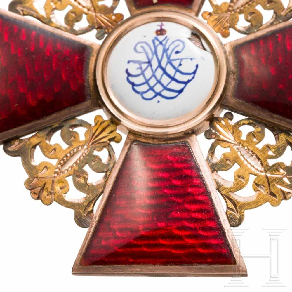 A Russian order set of St. Anna – a cross 1st Ccass with breast star and sash, 2nd half of the - Image 8 of 11