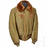 An AAF Flight Jacket for Aviation PersonnelOlive colour cotton fabric type B-15A jacket with fur