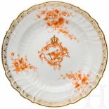 Kaiser Wilhelm II - a Neuozier KPM plate from the royal table serviceWeißes, glasiertes Porzellan