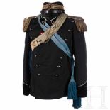 A uniform M 1909 for members of the cavalryKäppi aus schwarzem Tuch mit dunkelblauem Samt-