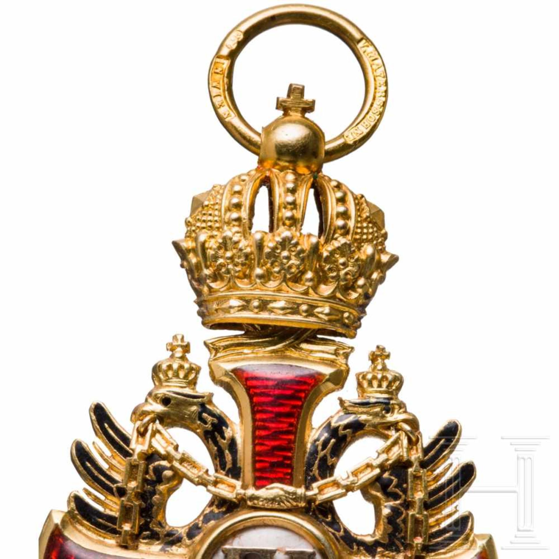 An Order of Franz JosephIn Gold gefertigtes Ritterkreuz des Herstellers Vincenz Mayer‘s Söhne ( - Bild 3 aus 3