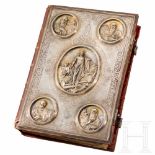 A deluxe gospel book, Moscow, circa 1910Silver binding in fine relief on red velvet, master’s mark