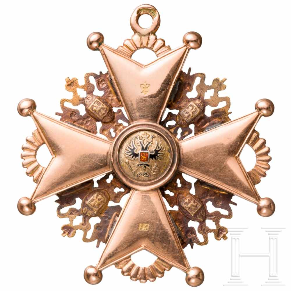 An Order of St. Stanislaus in Gold, 2nd class badge for non-Christians, Russia, circa 1860/70A red - Image 2 of 4