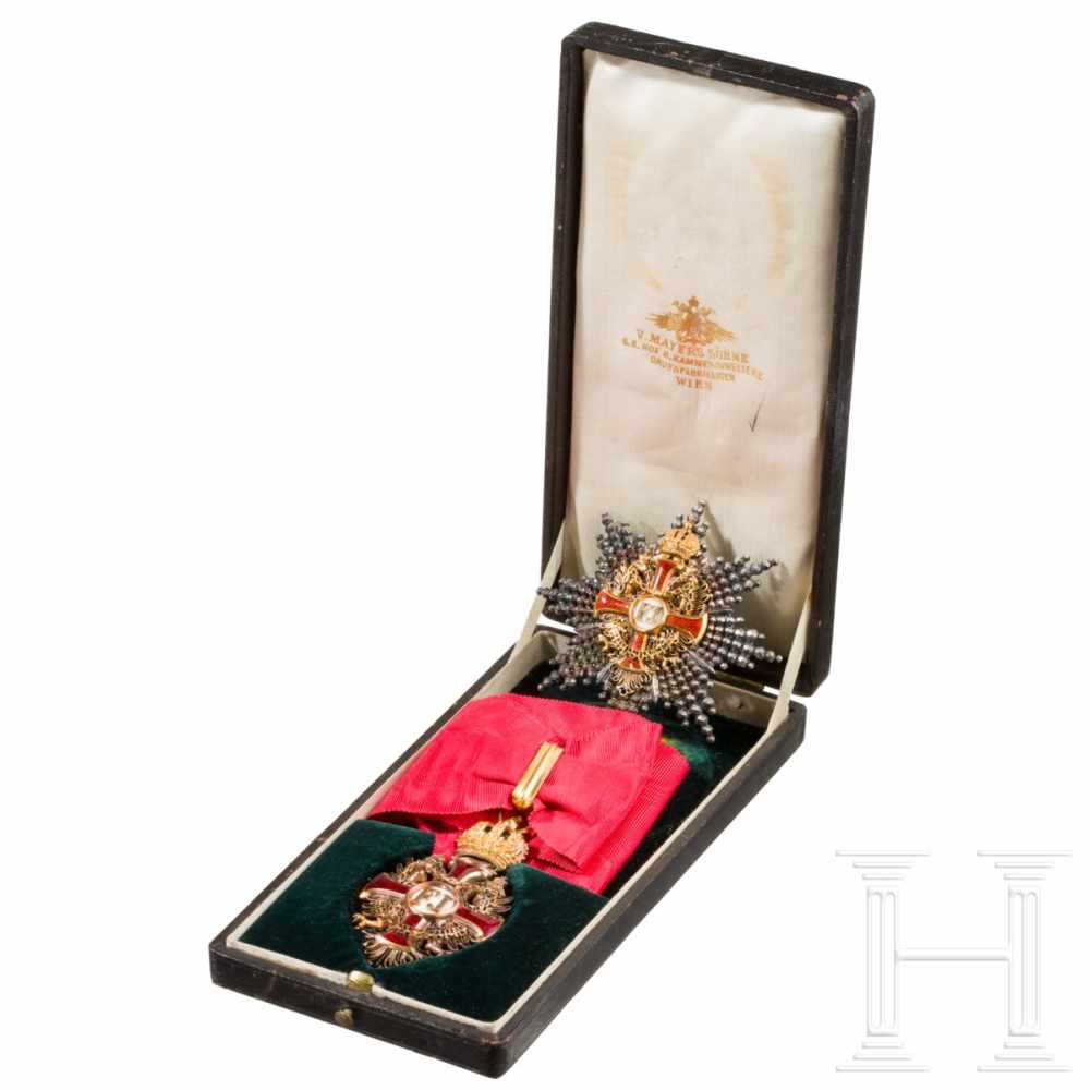 Order of Franz Joseph – a Grand Commander's setEarly Grand Commander's set in presentation case, - Image 3 of 9