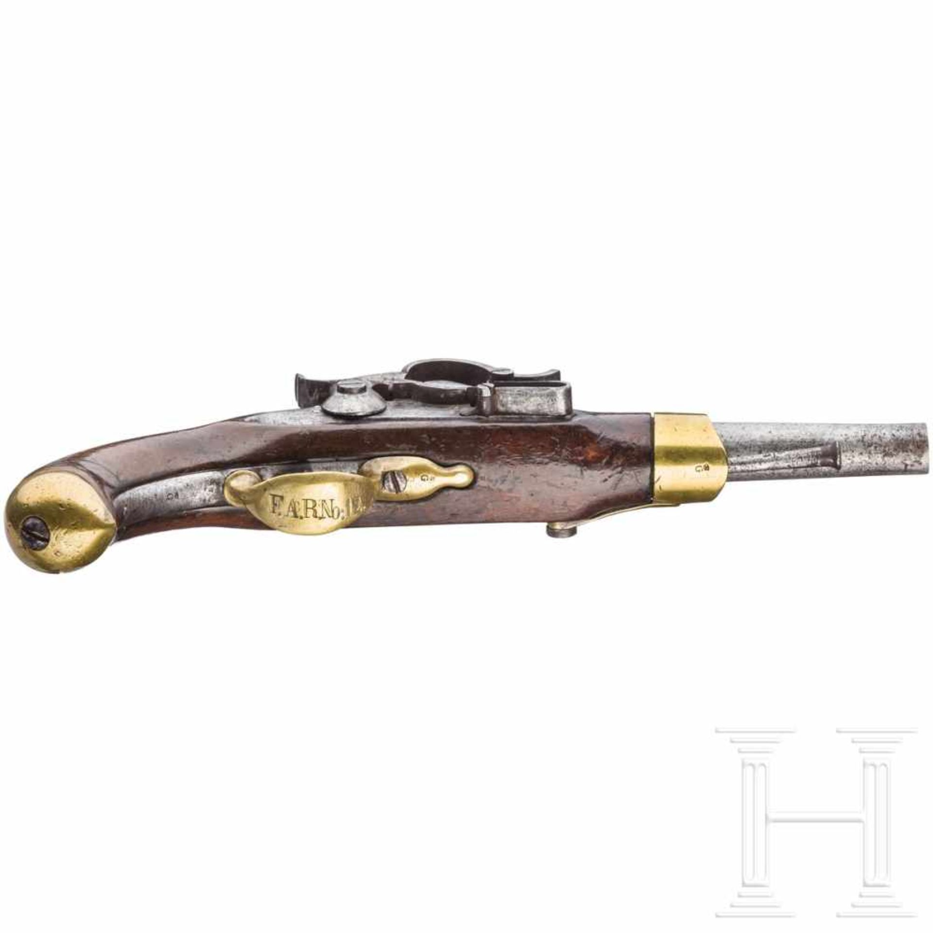 A trumpeter pistol M 1831, ex French pistol M year 13Glatter Lauf im Kaliber 18 mm mit - Bild 3 aus 3