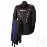 A black uniform for officers of the supply troops, before 1945Uniformrock aus feinem schwarzen