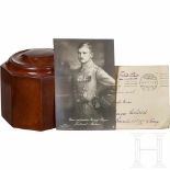 A wooden base for the cup of honour "To the winner in air combat"Mehrschichtiges, verleimtes