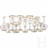 Prince Carl of Prussia (1801 - 1883) - two carafes and nine glasses from his dinner serviceFeines,