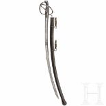 A sabre for officers, c. 1820Leicht gekrümmte, gekehlte Klinge, im unteren Drittel mit verputzten