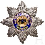 A silver, partially enamelled breast star of the Order of St. Andrew, circa 1910The inner