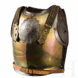 A cuirass M 1825 for enlisted men of the carabiniersSchwere gegratete eiserne Brust mit