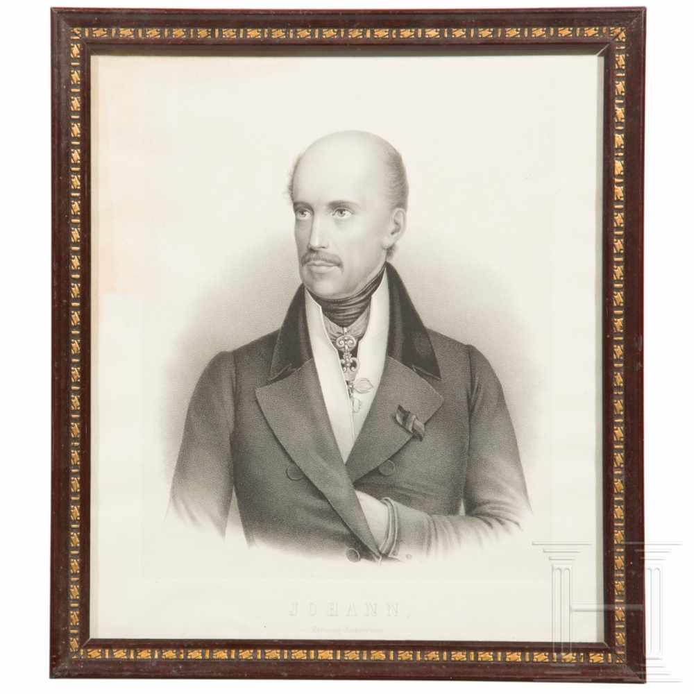 Archduke Johann of Austria – a portrait, 19th centuryStich auf Papier, unten bezeichnet „Johann,