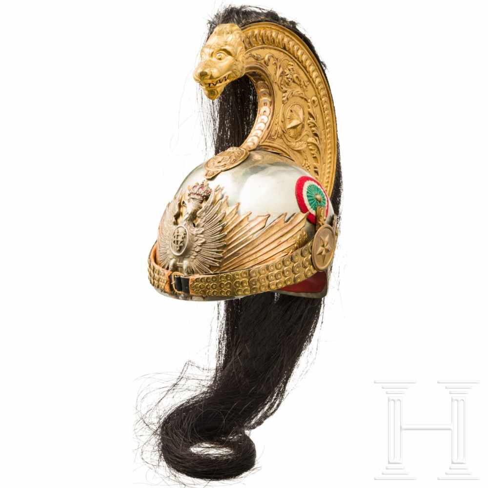 A model 1900 helmet for members of the Royal Lifeguard of the Corazzieri, 1900 – 1946Body of - Image 2 of 8