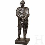 Bismarck in a cuirassier's uniformMassive Bronze, patiniert, an der Plinthe signiert "Schmiemann".
