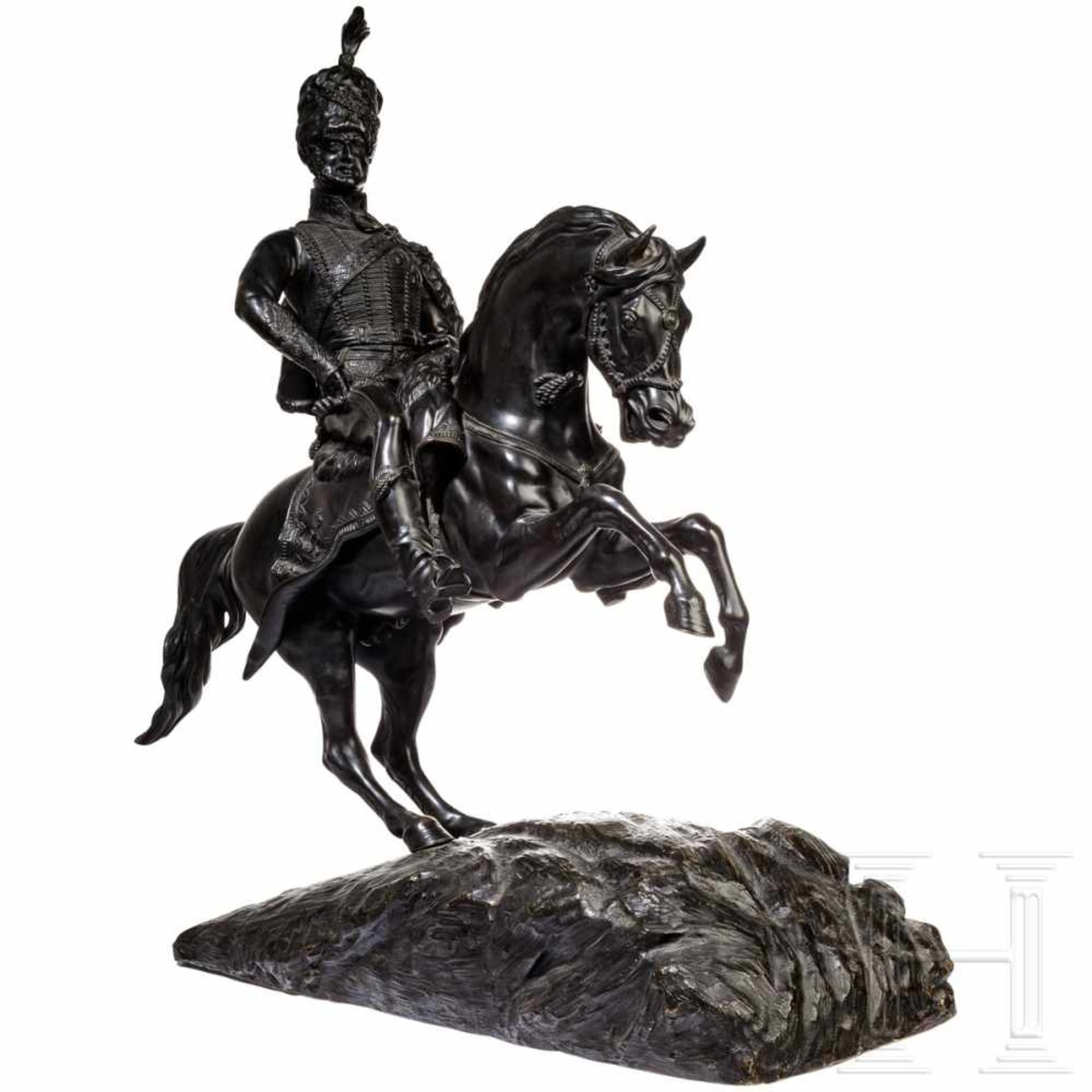 General Charles Vane Stewart, 3rd Marquis of Londonderry – a French equestrian bronze statue, 19th - Bild 2 aus 4