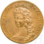 Empress Elisabeth of Austria - a gilded portrait plaque after the portrait of F.X.