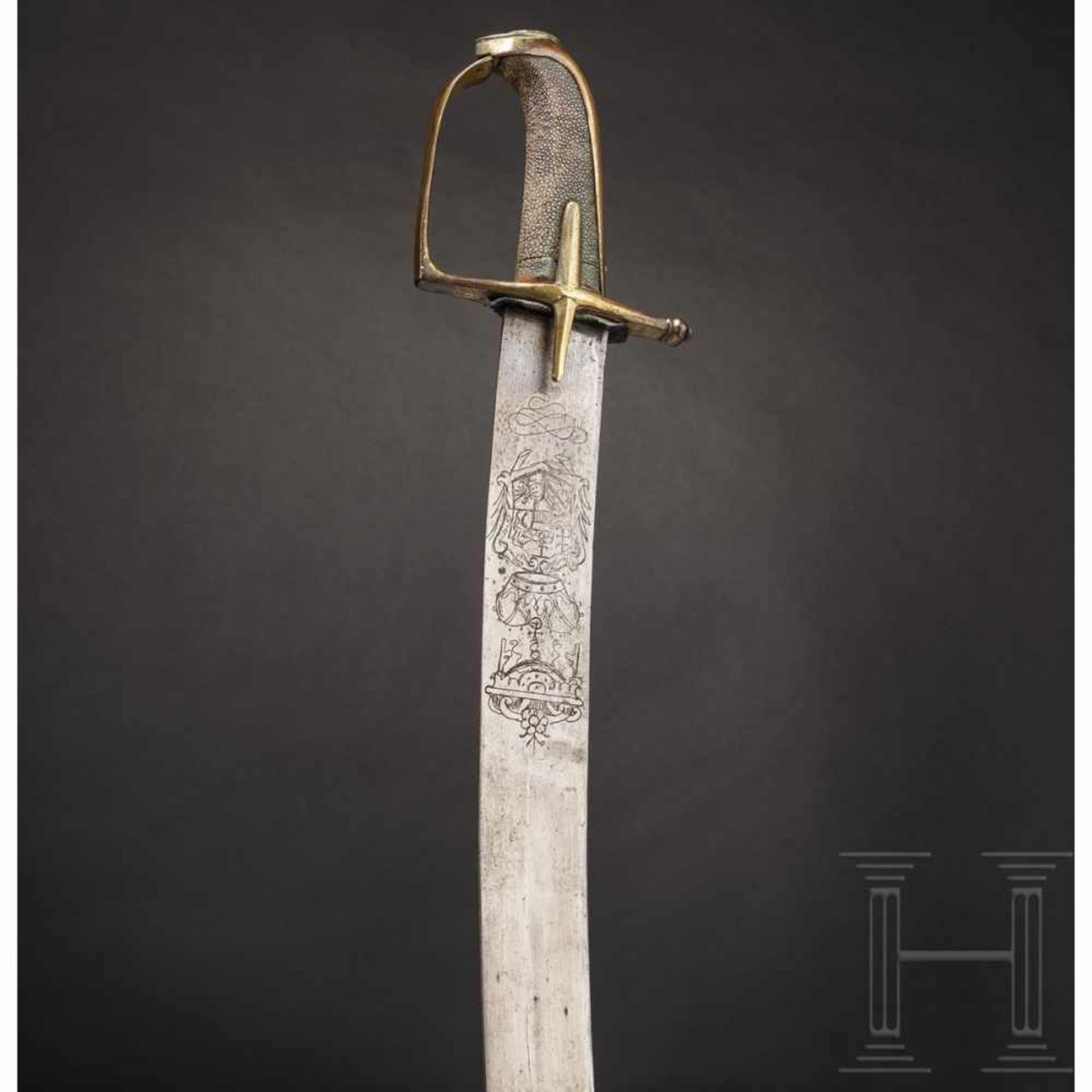 A sabre for hussar officers from the reign of Maria Theresia, circa 1740/50Broad, slightly curved