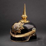 A helmet for generals or aides-de-camps of the Royal Saxon Army, circa 1912Leather skull lacquered