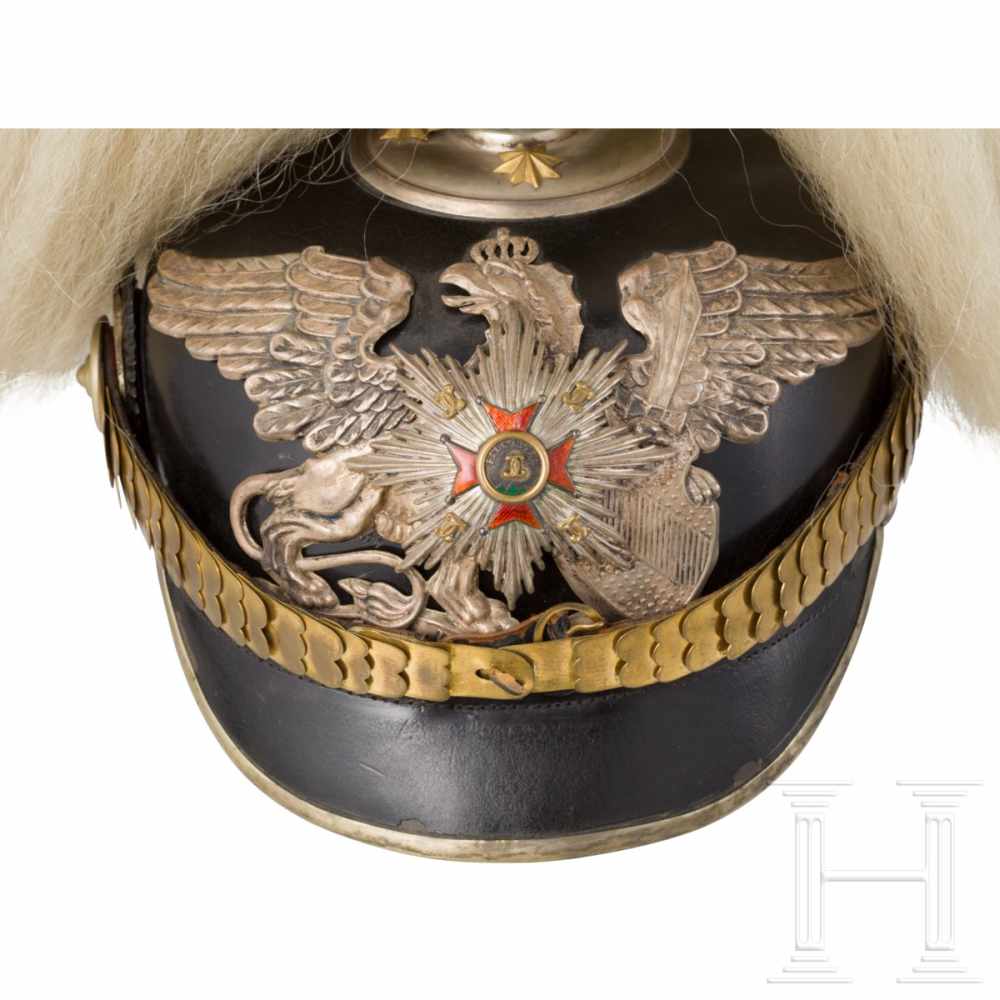 A helmet for officers of the 1st Baden Leib Grenadier Regiment No. 100, circa 1900Schwarz - Bild 4 aus 13