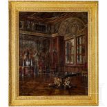 Friedrich Gurlitt - "Trier Room in the Munich Residence"Öl auf Leinwand. Rs. bezeichnet "Friedr.