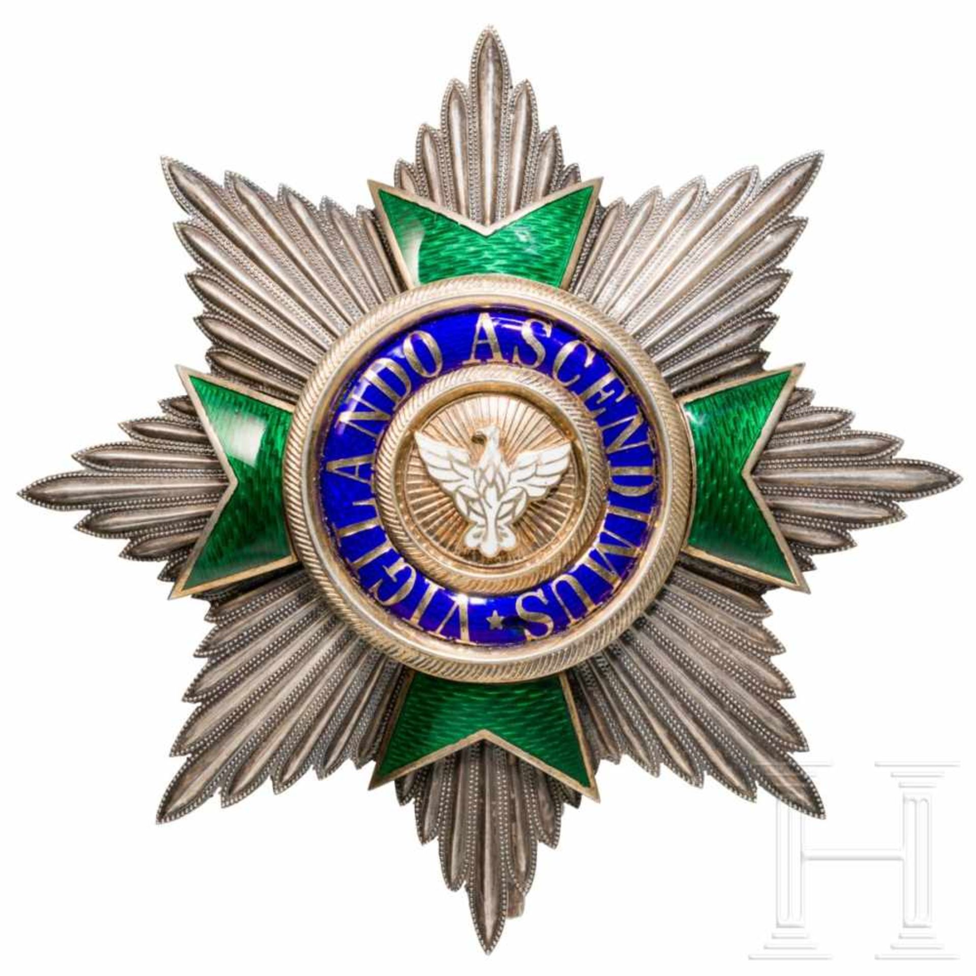 A breast star for the Grand Cross of the House Order of the White FalconAchtstrahliger Silberstern - Bild 2 aus 5