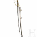 A sabre for officers of the fusileers, c. 1845Kräftige, leicht geschwungene Rückenklinge aus