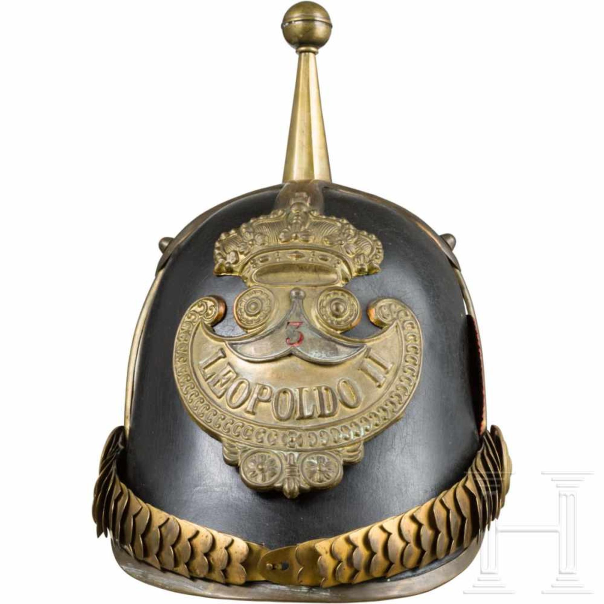 A helmet of the "Guardia Civica" from the reign of Leopold II., Grand Duke of Tuscany (1824 - 59) - Bild 2 aus 5