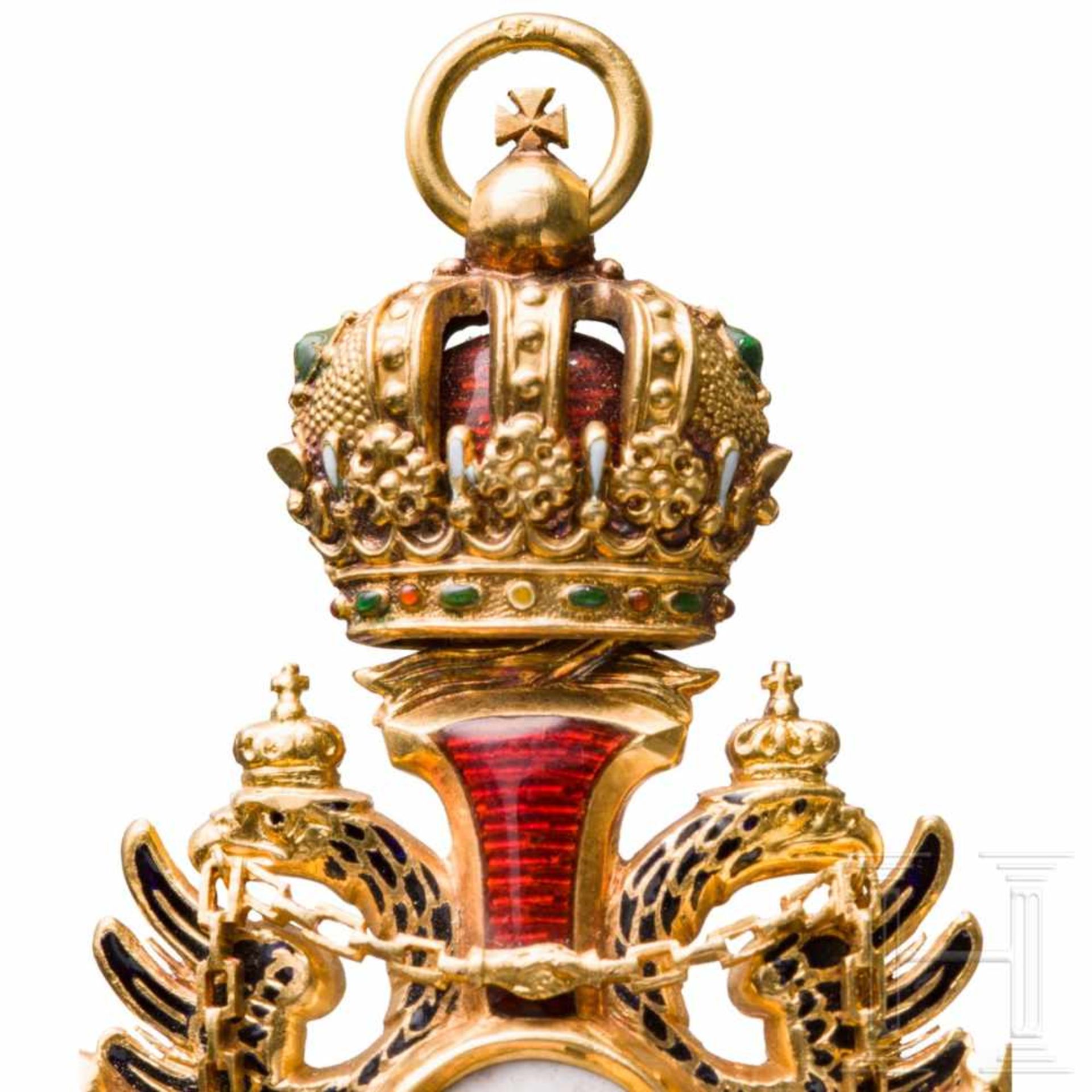 Order of Franz JosephIn Gold gefertigtes Komturkreuz um 1900. In der Öse Amtspunze (Gemskopf-3A), - Bild 3 aus 3